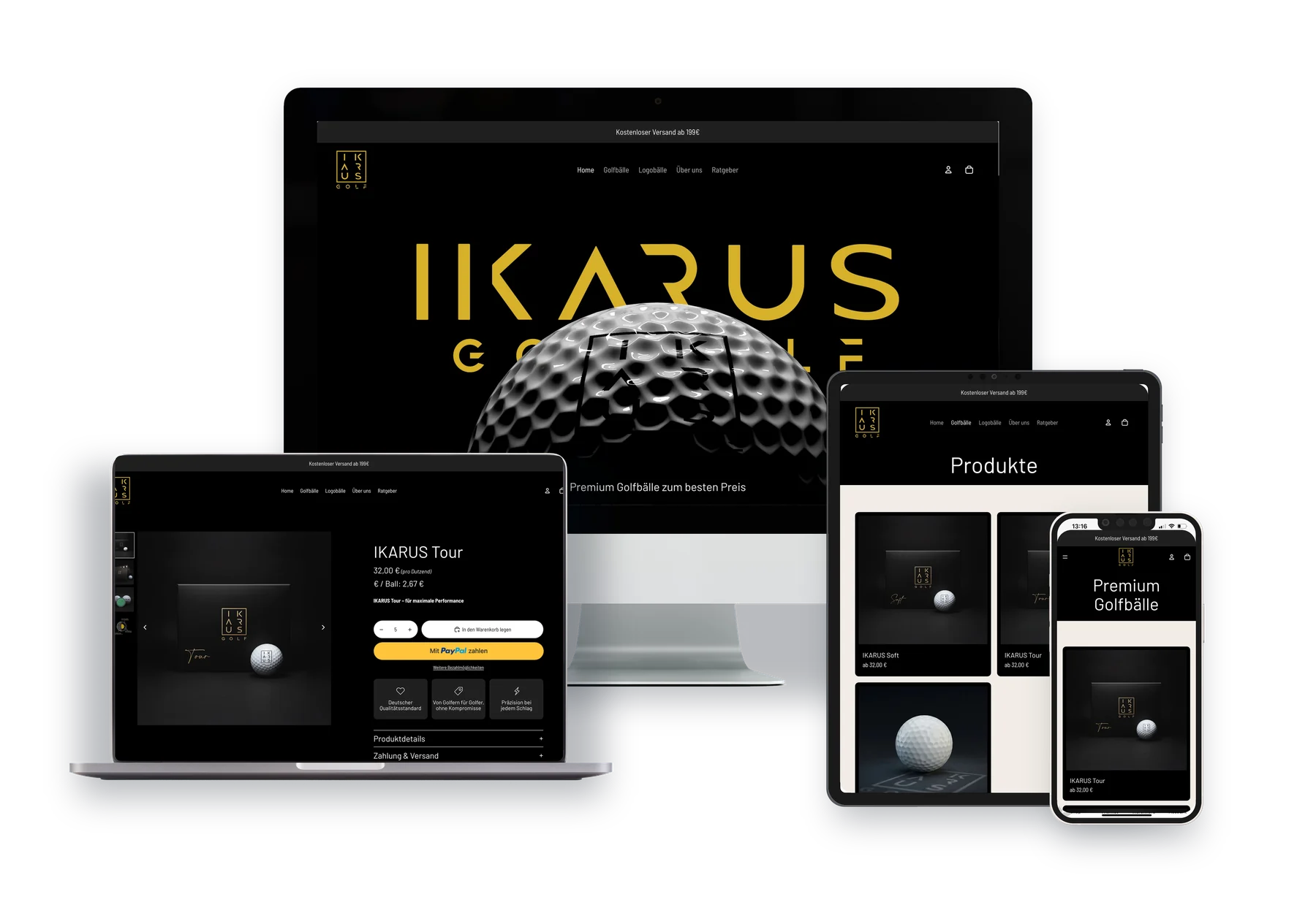 IkarusGolf auf iMac, MacBook, iPad und iPhone