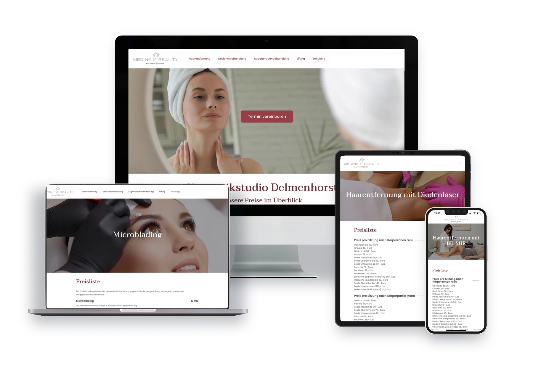 Medine Beauty auf iMac, MacBook, iPad und iPhone