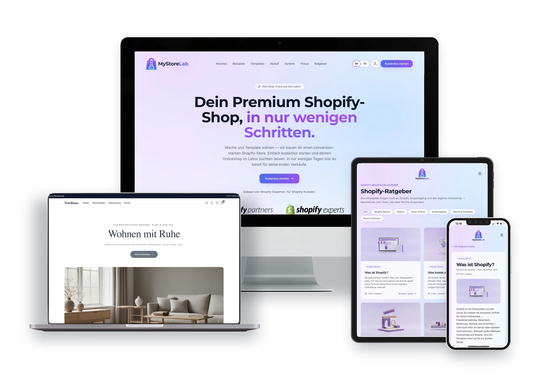 MyStoreLab auf iMac, MacBook, iPad und iPhone