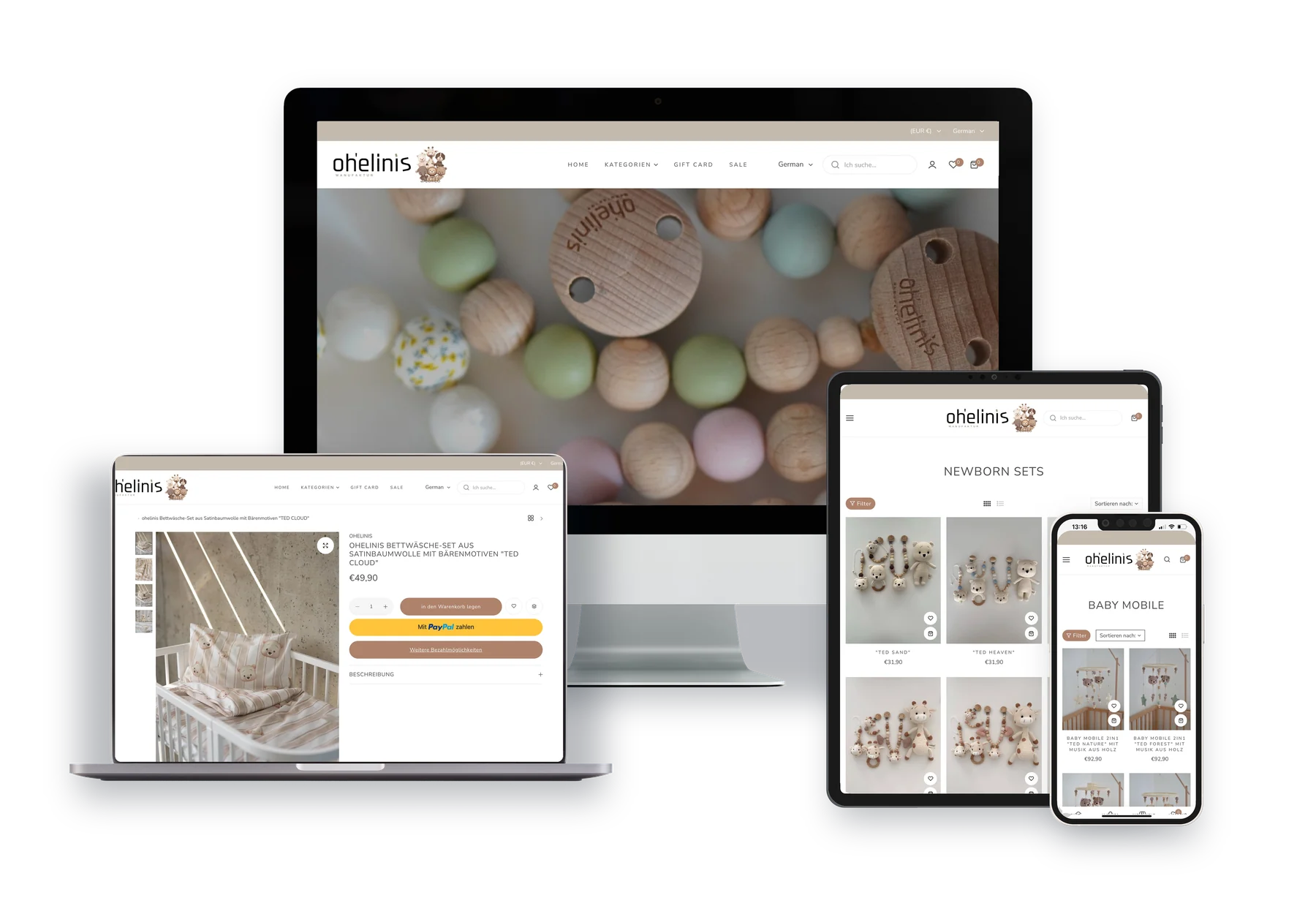 Ohelinis auf iMac, MacBook, iPad und iPhone
