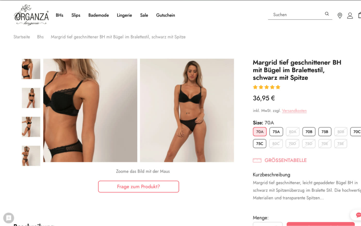 Produktseite nach dem Relaunch