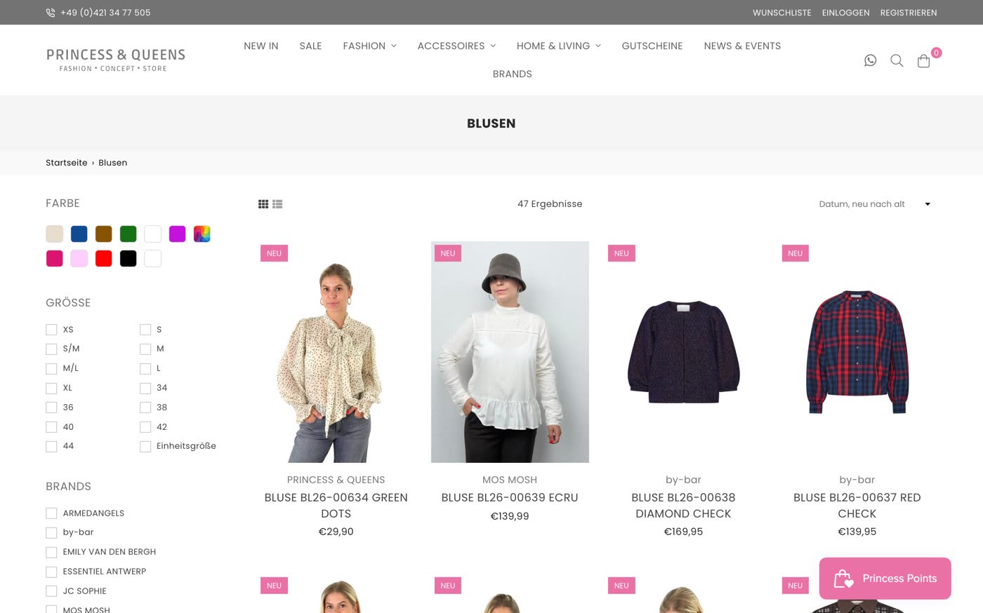 Kategorieseite nach dem Relaunch