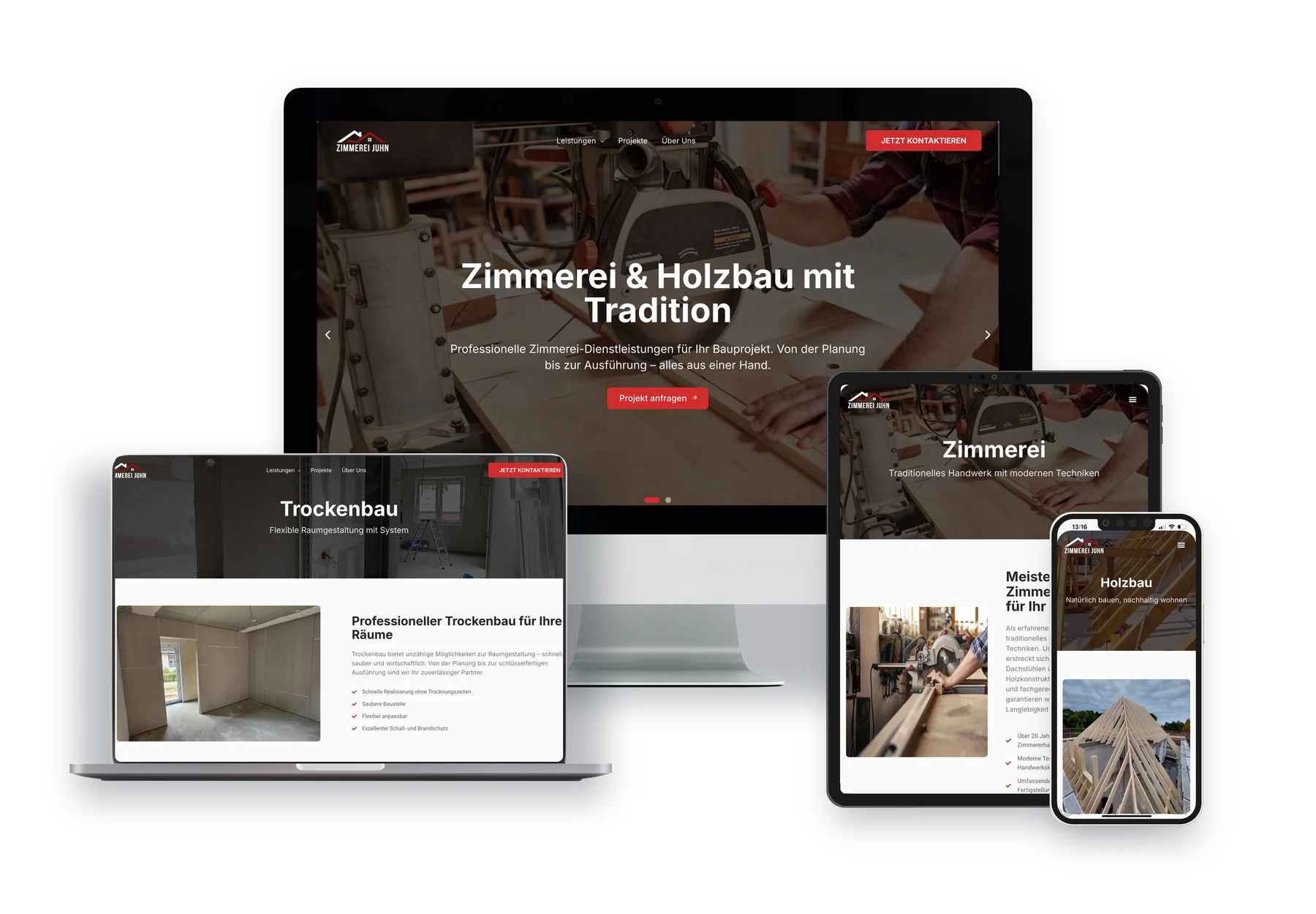 Zimmerei Juhn auf iMac, MacBook, iPad und iPhone